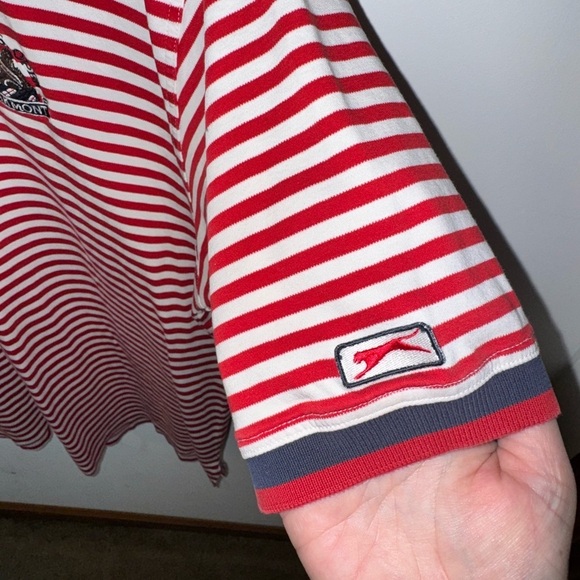 Slazenger VINTAGE 1994 Oakmont US Open Red Striped Men's Polo Shirt Size XL - Picture 4 of 10